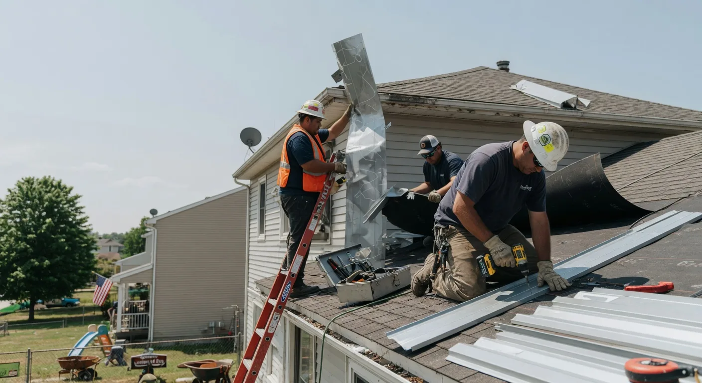 Storm Damage Metal Roof Repair in Strong City, KS
